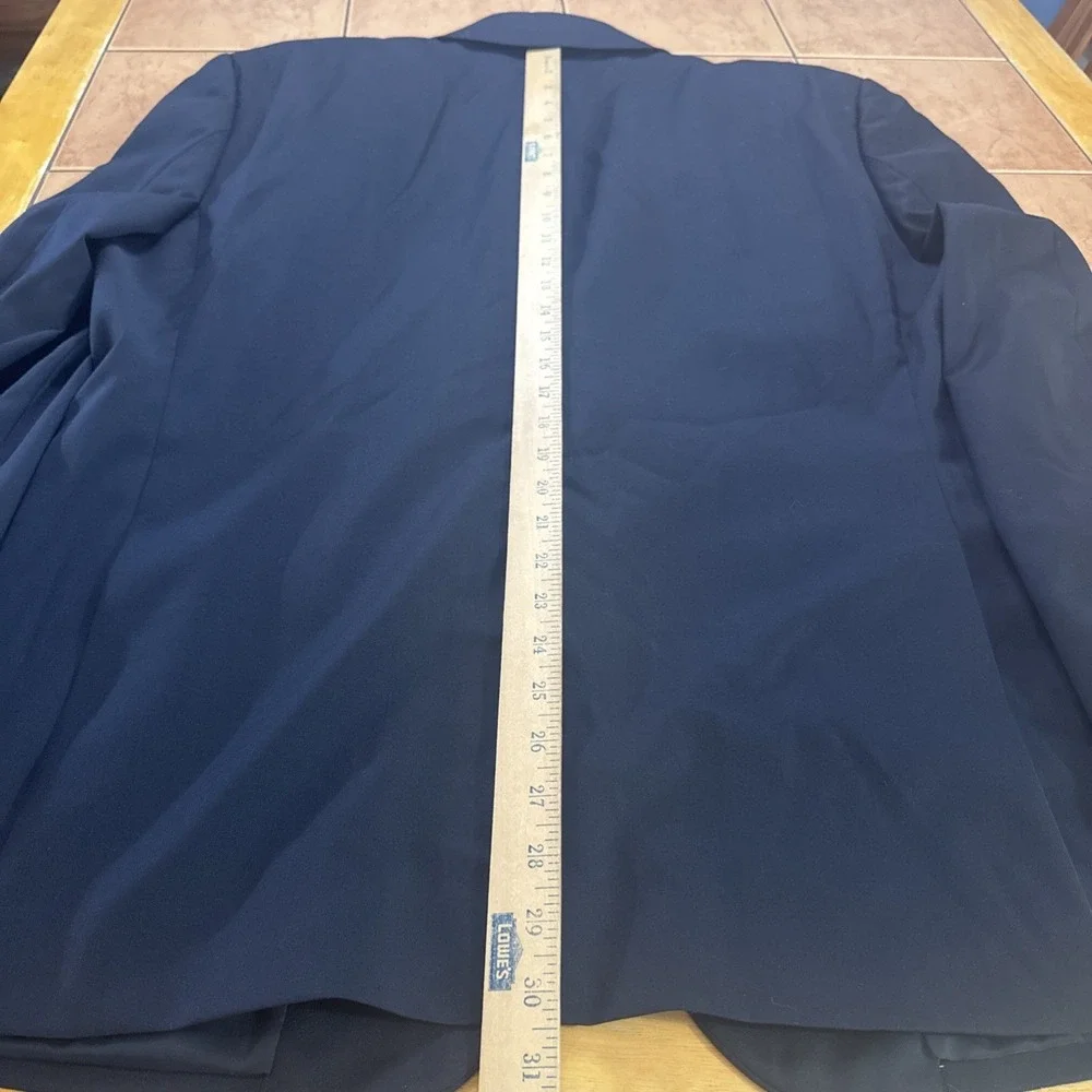 Jos A Bank Traveler Blue 100% Wool Suit Sz 46R Tailored Fit Jacket Pants 38 x 30
